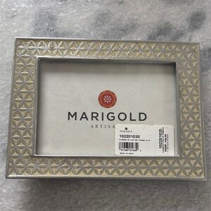 Marigold Flower of Life - Silver and yellow -Decorative Photo Frame